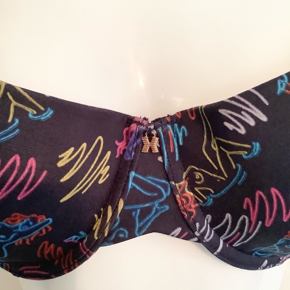 Savage x Fenty Neon Navy Chic Balconette Bra 34DDD - Picture 5 of 9